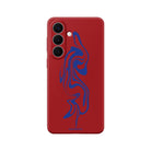 Samsung Abstract Ink Premium Telefon Kılıfı Kırmızı - Sumthincs