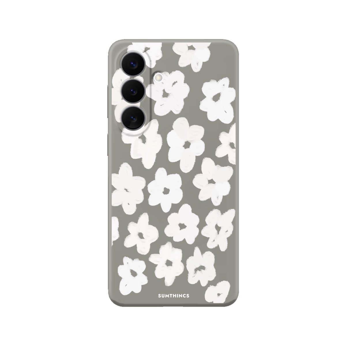 Samsung Blossoms Premium Telefon Kılıfı Gri - Sumthincs