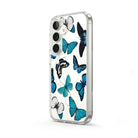 Samsung Blue Butterflies Clear Magsafe Telefon Kılıfı - Sumthincs