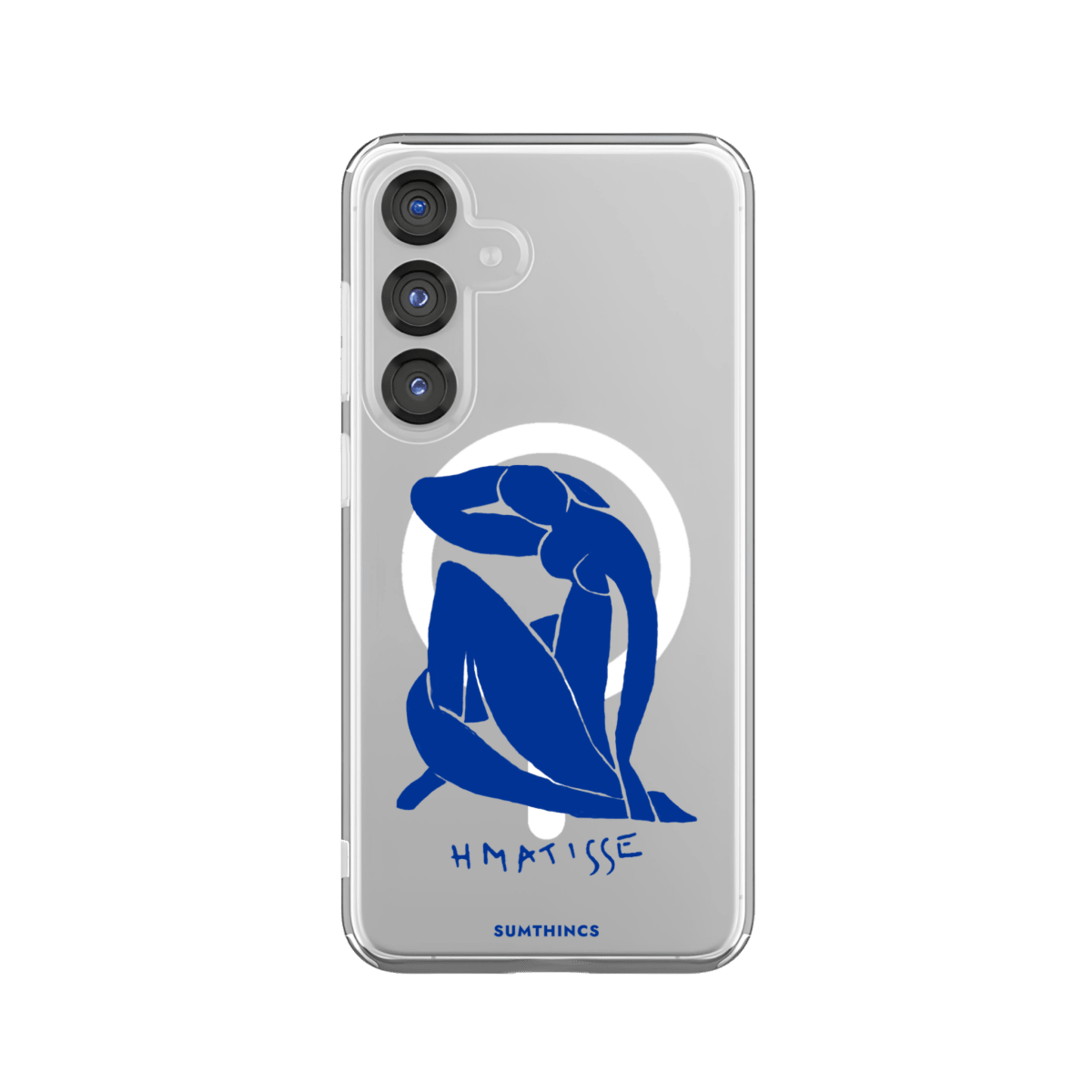 Samsung Blue Woman Clear Magsafe Telefon Kılıfı - Sumthincs