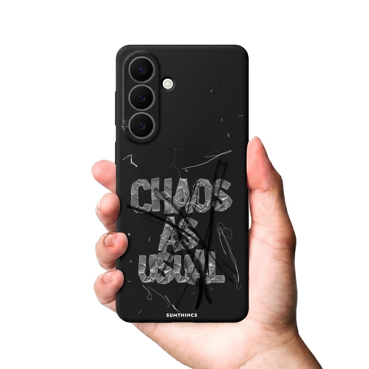 Samsung Chaos Premium Telefon Kılıfı Gri - Sumthincs