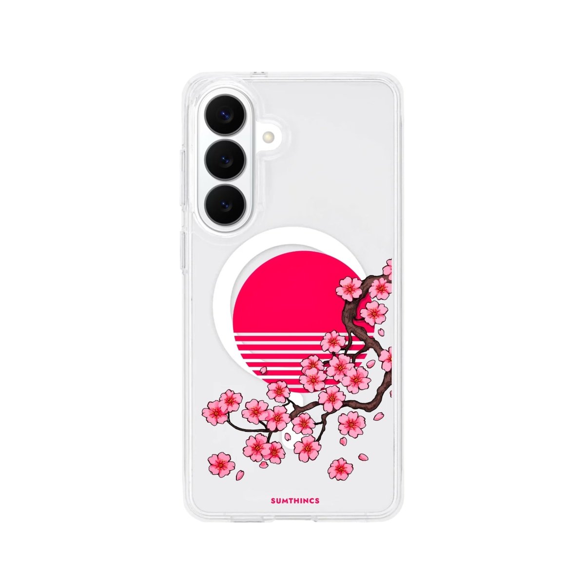 Samsung Cherry Blossom Dawn Clear Magsafe Telefon Kılıfı - Sumthincs