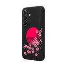 Samsung Cherry Blossom Dawn Premium Telefon Kılıfı Gri - Sumthincs