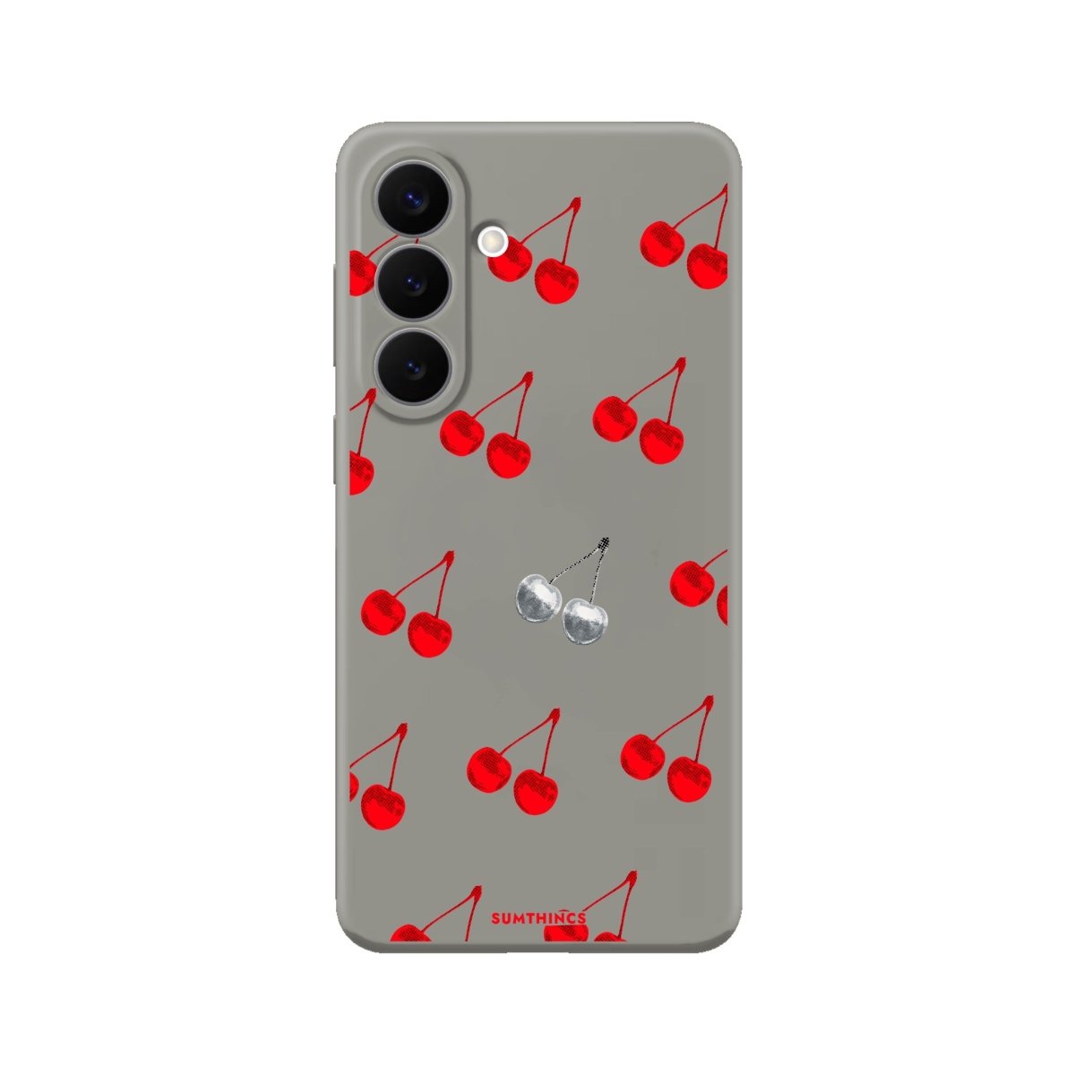 Samsung Disco Cherry Premium Telefon Kılıfı Gri - Sumthincs
