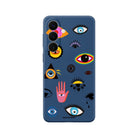 Samsung Eye Stickers Premium Telefon Kılıfı Pasifik Mavi - Sumthincs