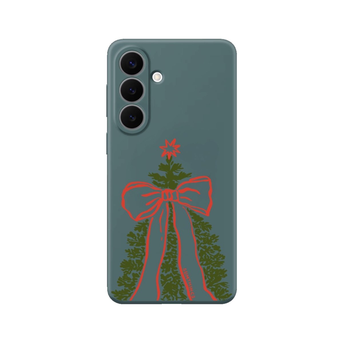 Samsung Festive Ribbon Premium Telefon Kılıfı Kaktüs Yeşili - Sumthincs