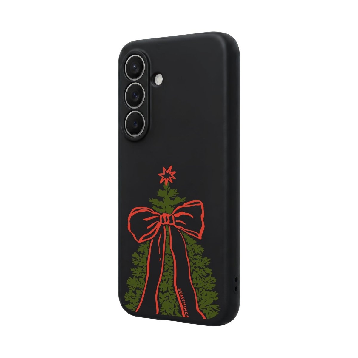 Samsung Festive Ribbon Premium Telefon Kılıfı Gri - Sumthincs