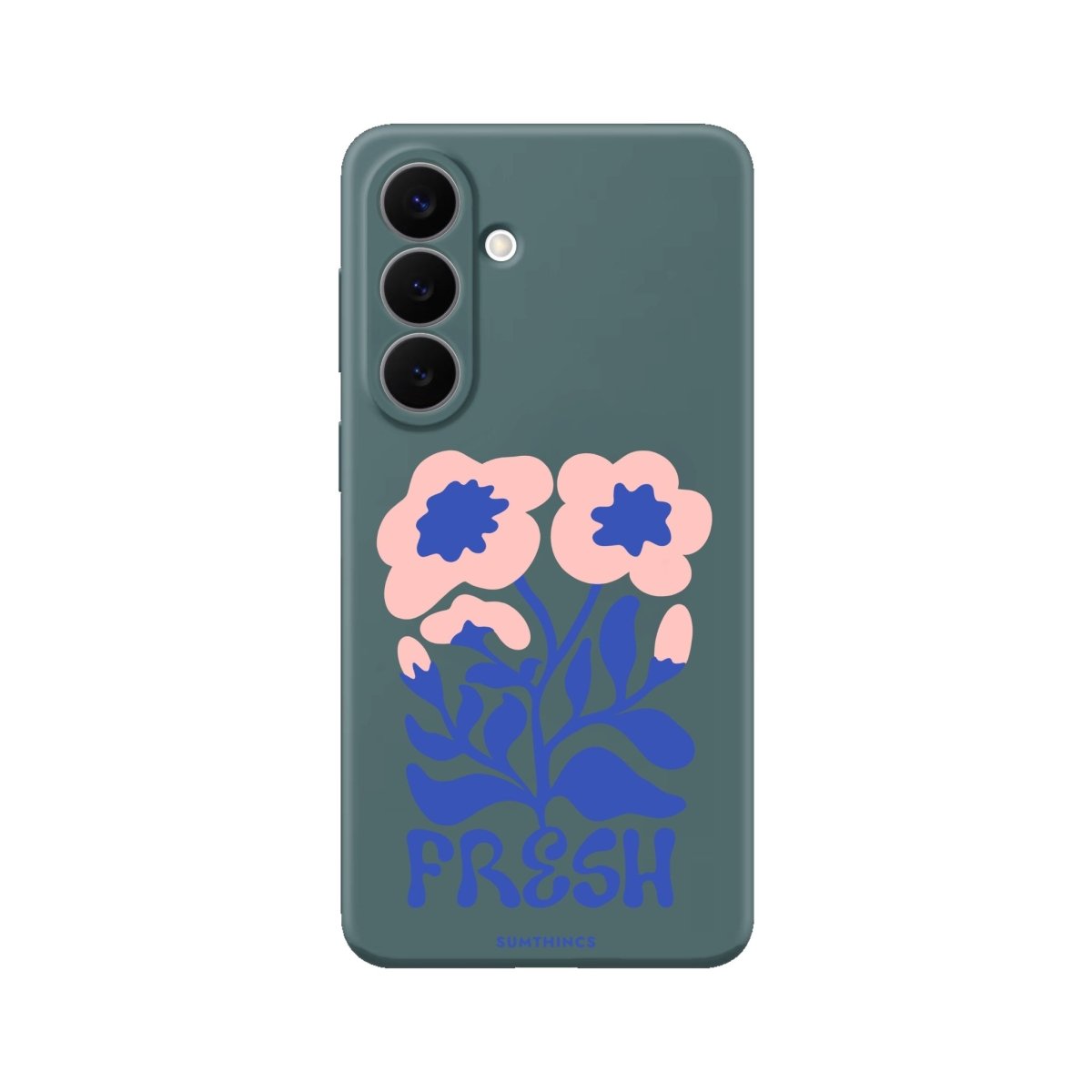 Samsung Fresh Flowers Premium Telefon Kılıfı Kaktüs Yeşili - Sumthincs