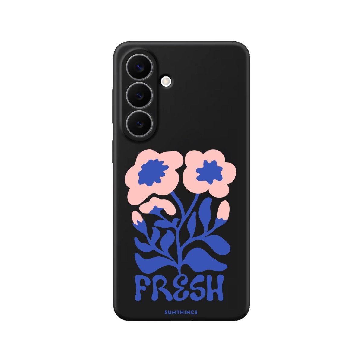 Samsung Fresh Flowers Premium Telefon Kılıfı Siyah - Sumthincs