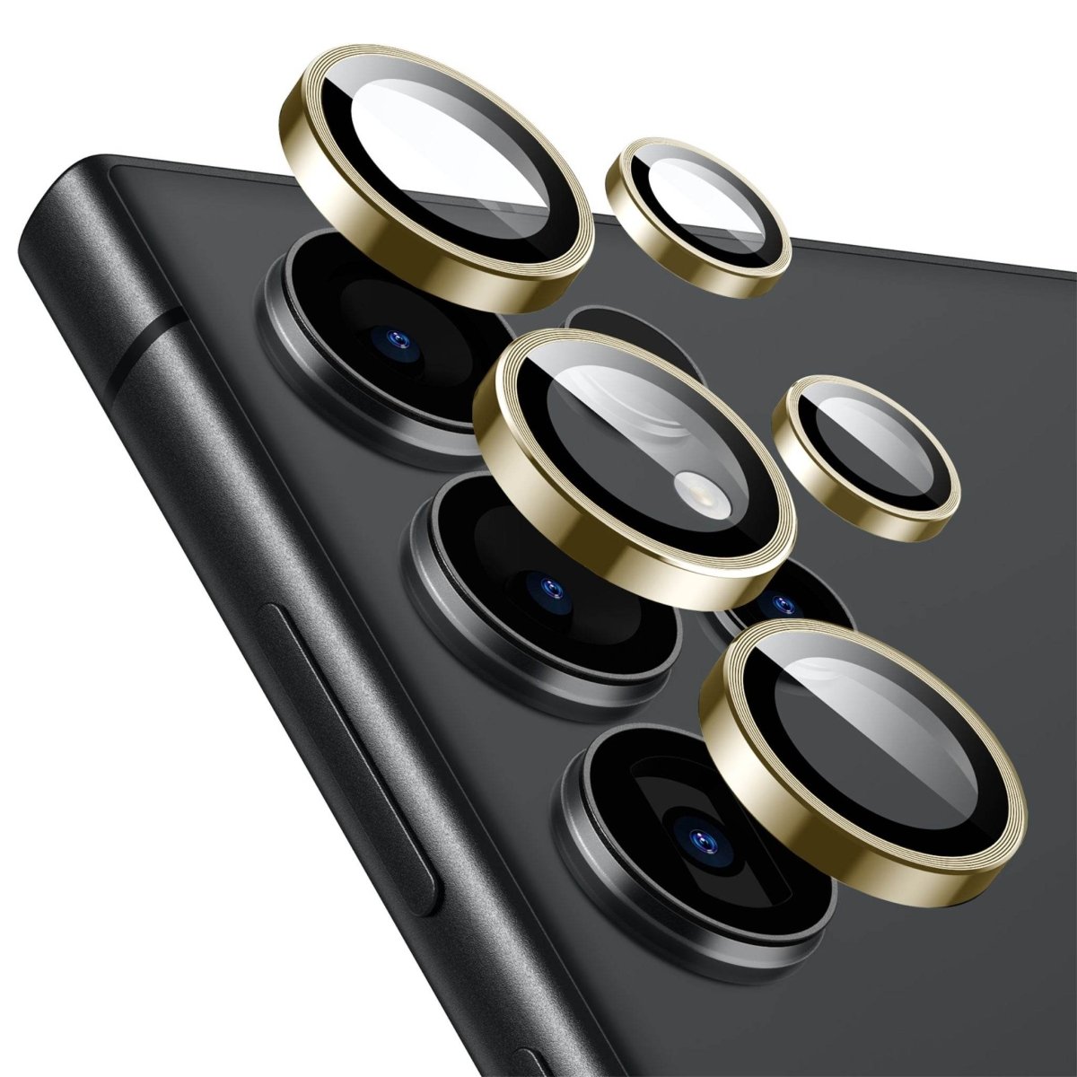Samsung Galaxy S24 Ultra Kamera Lens Koruyucu Gold - SUMTHINCS