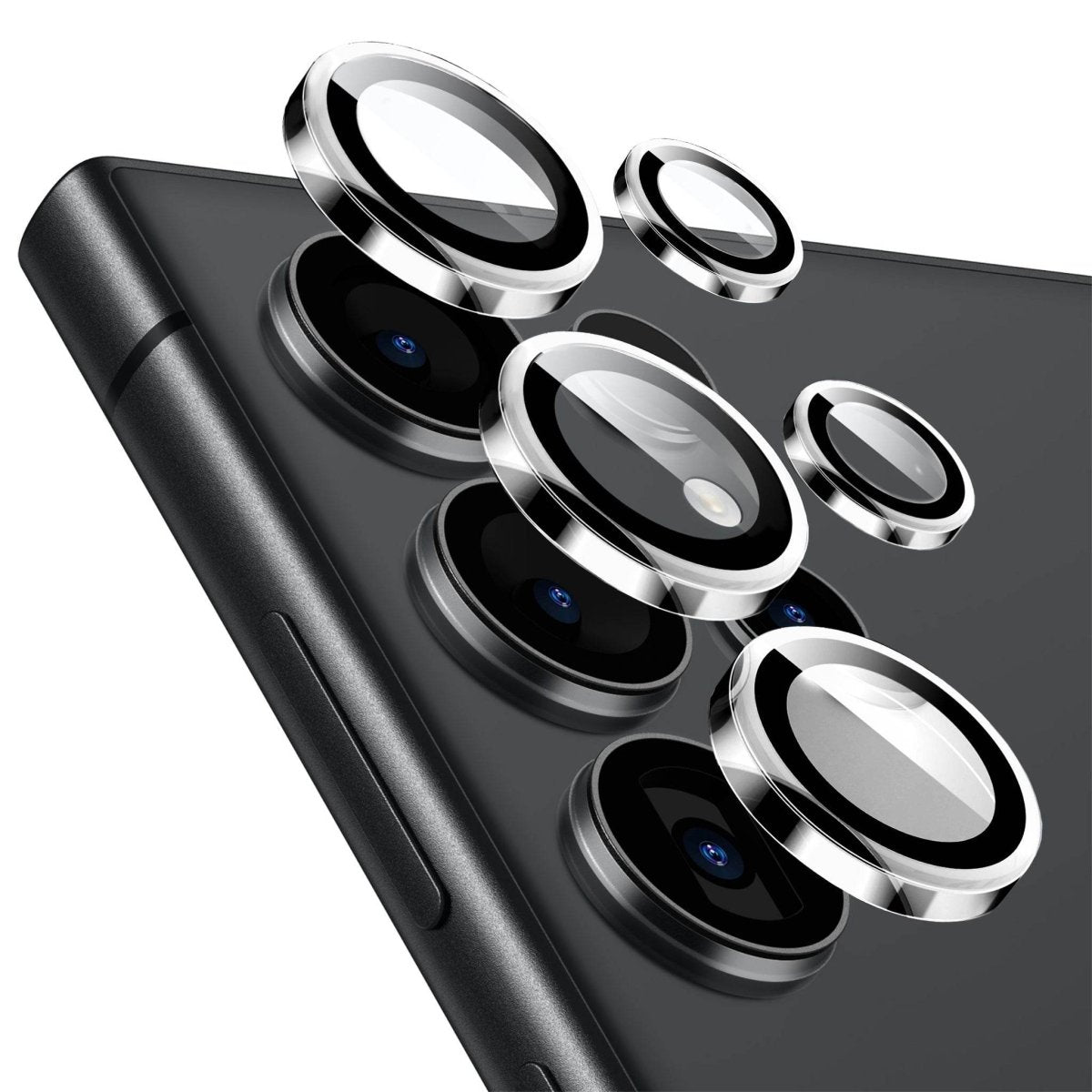 Samsung Galaxy S24 Ultra Kamera Lens Koruyucu Beyaz Şeffaf - SUMTHINCS