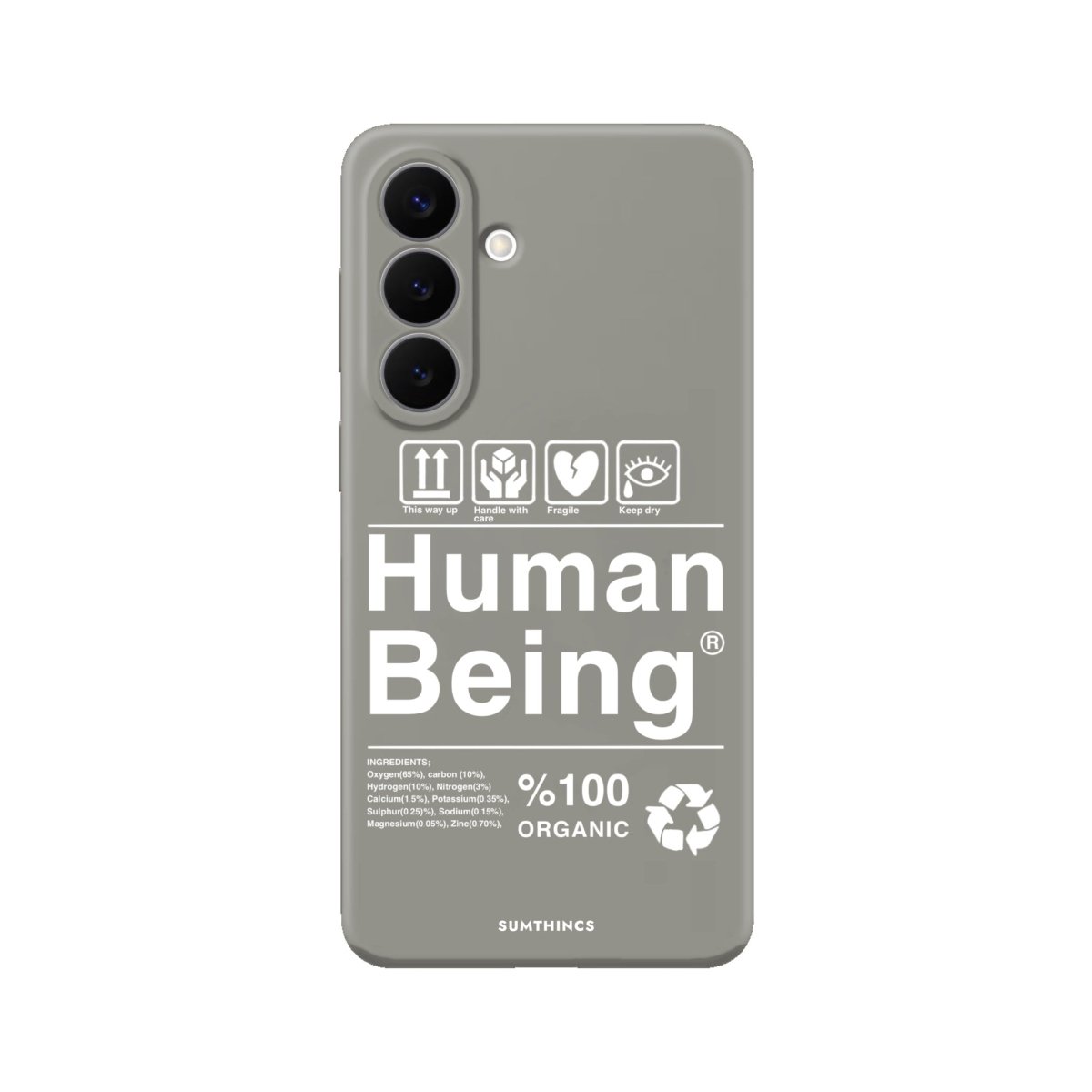 Samsung Human Being Premium Telefon Kılıfı Gri - Sumthincs