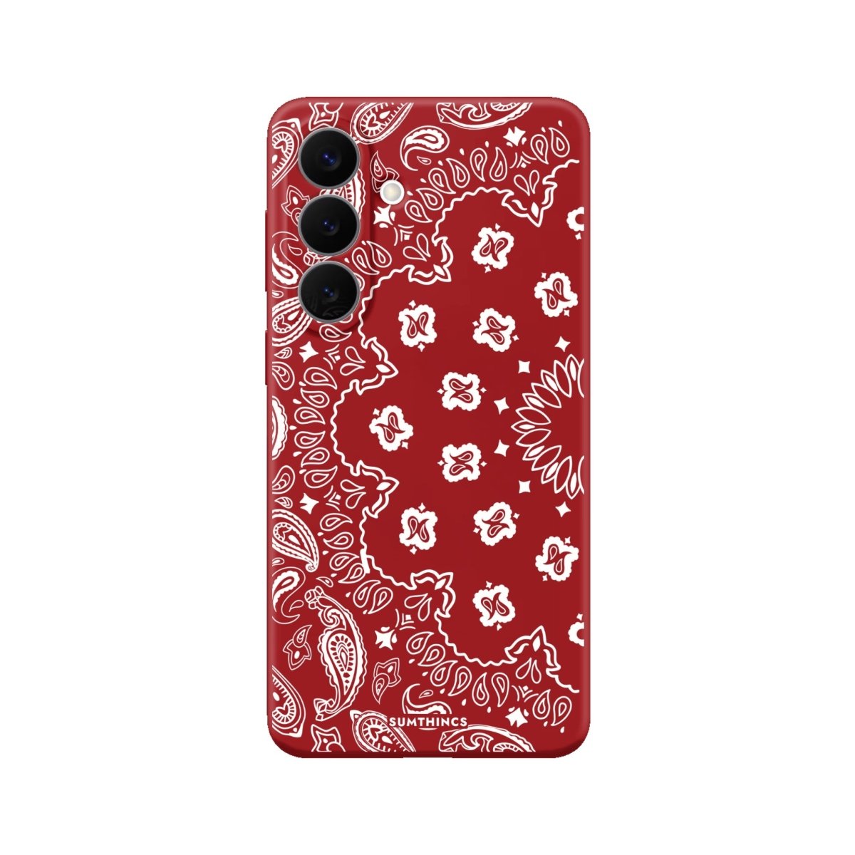 Samsung Paisley Premium Telefon Kılıfı Kırmızı - Sumthincs