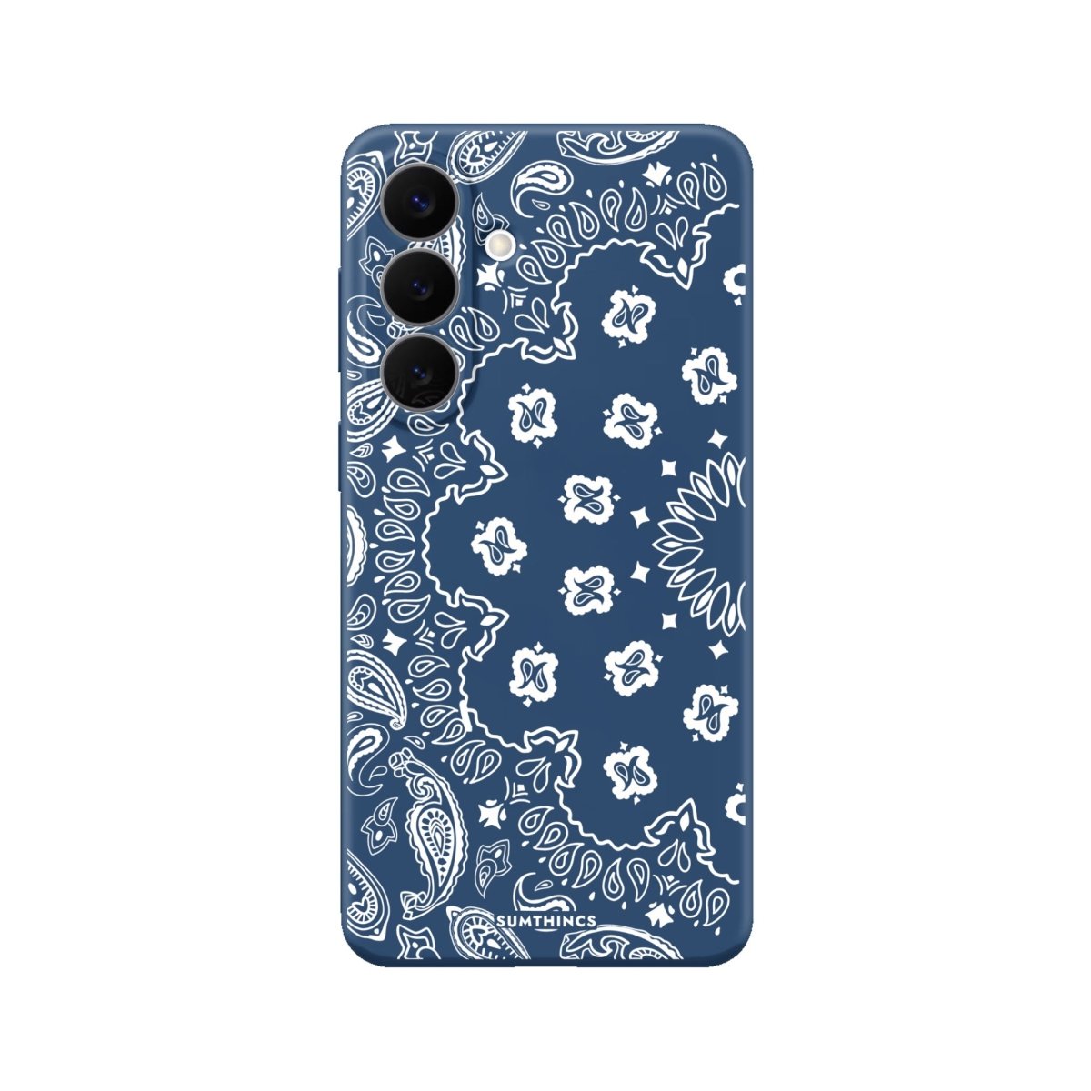 Samsung Paisley Premium Telefon Kılıfı Pasifik Mavi - Sumthincs