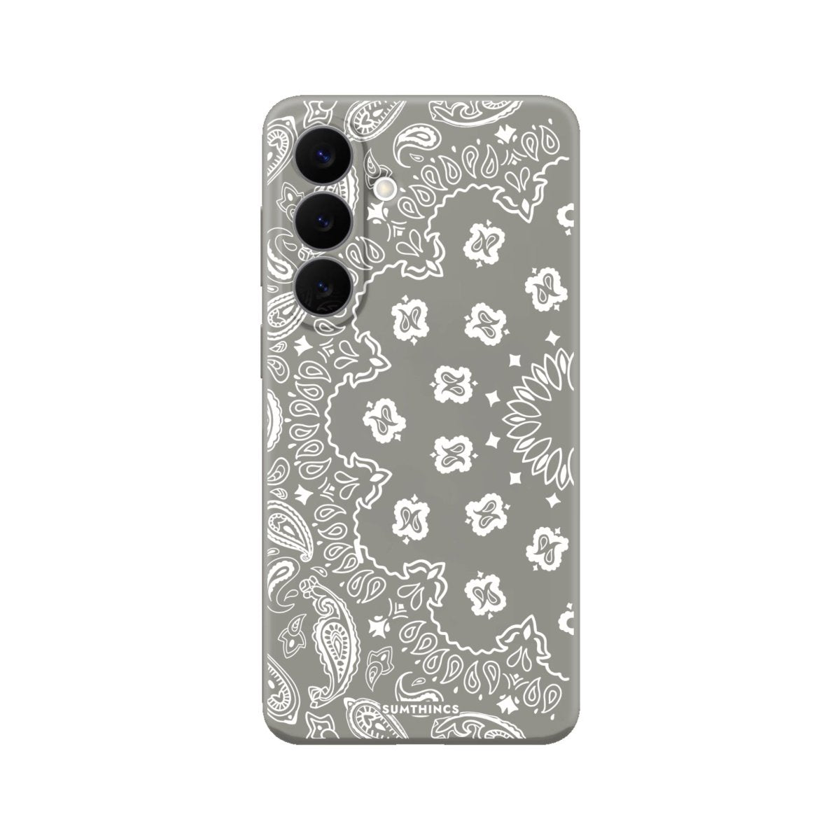 Samsung Paisley Premium Telefon Kılıfı Gri - Sumthincs
