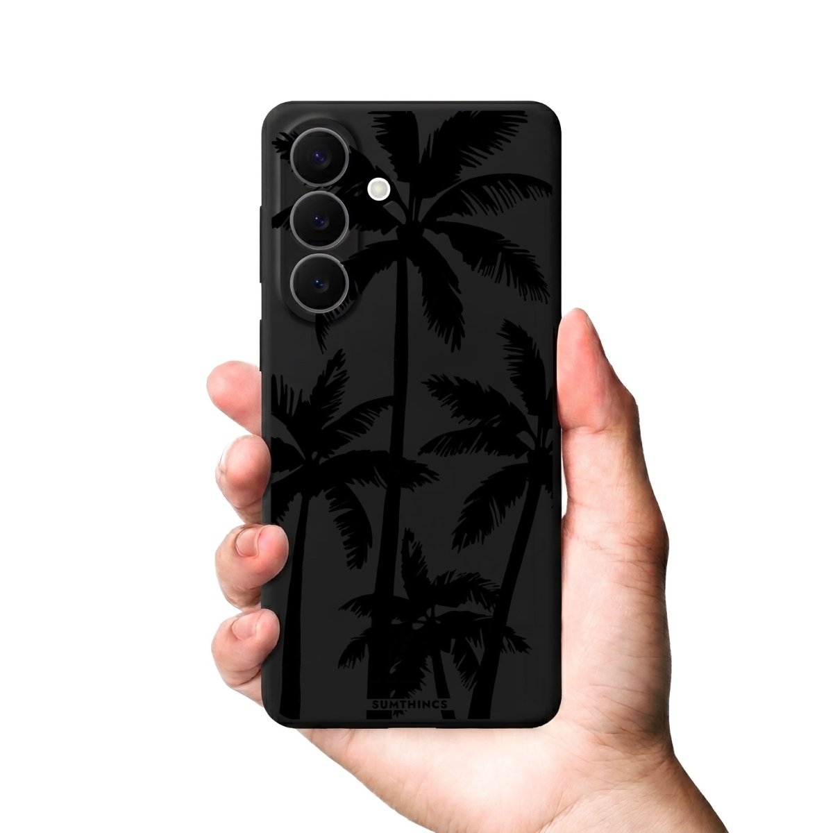 Samsung Palm Trees Premium Telefon Kılıfı Gri - Sumthincs