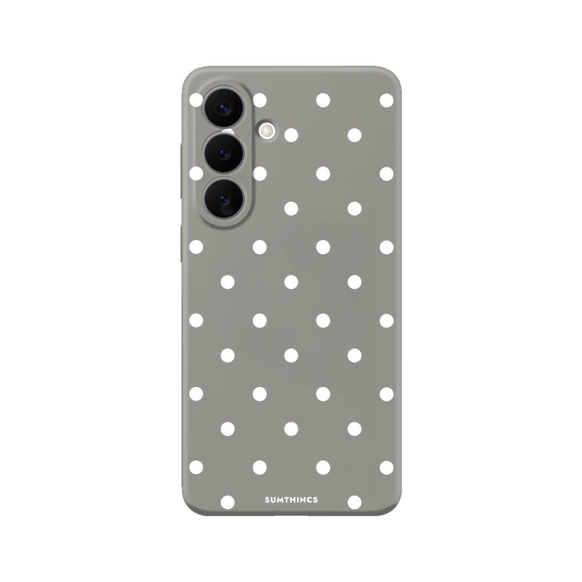Samsung Polka Dots Premium Telefon Kılıfı Gri - Sumthincs