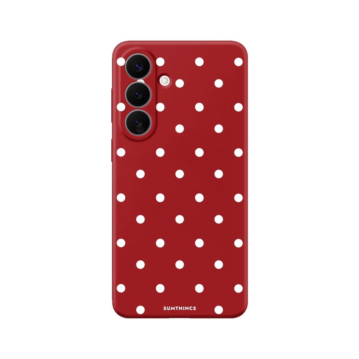 Samsung Polka Dots Premium Telefon Kılıfı Kırmızı - Sumthincs