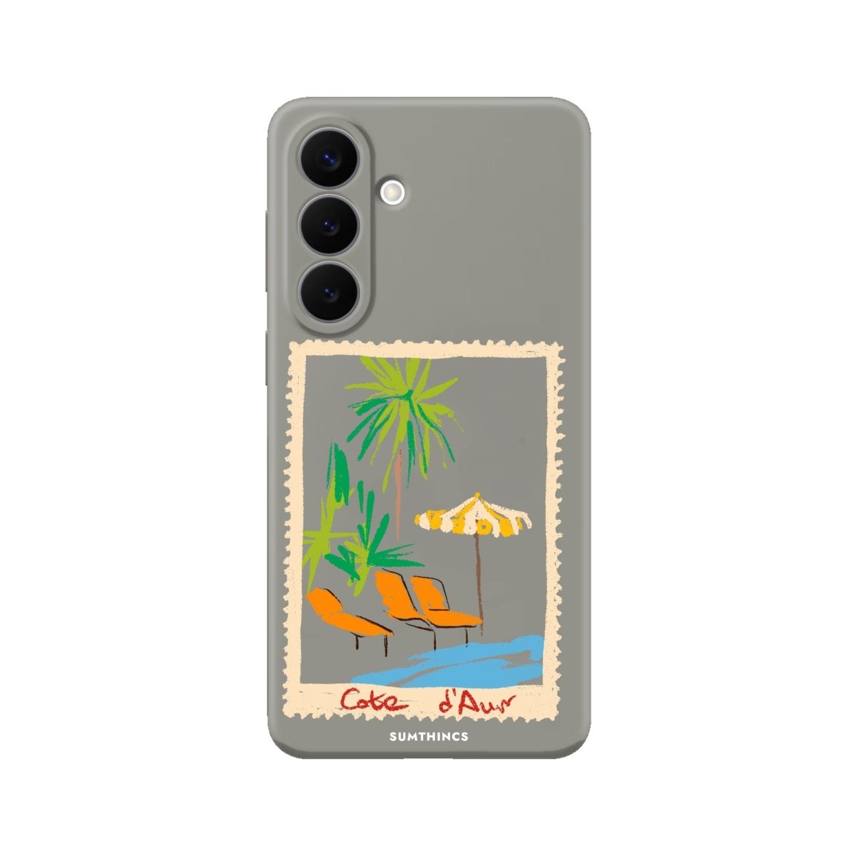 Samsung Postcard Premium Telefon Kılıfı Gri - Sumthincs
