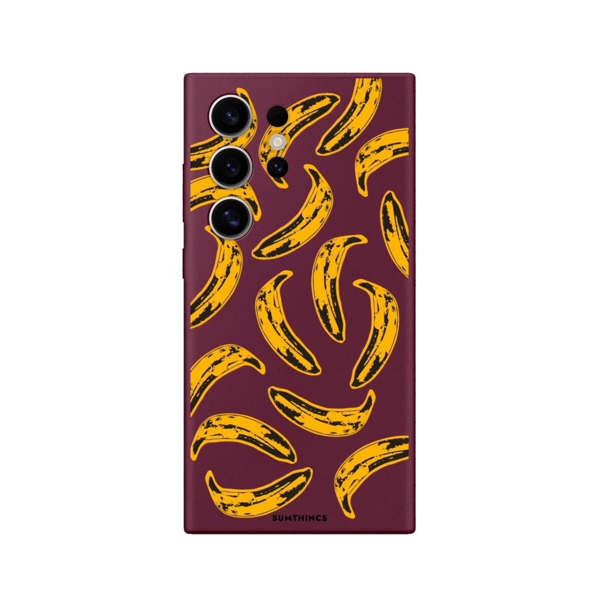 Samsung S22 Ultra Bananas Premium Telefon Kılıfı Bordo - SUMTHINCS