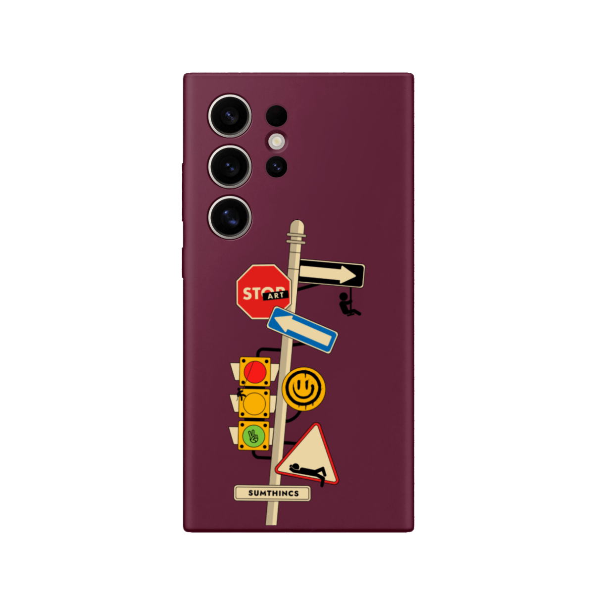 Samsung S22 Ultra Crossroad Premium Telefon Kılıfı Bordo - SUMTHINCS