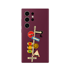 Samsung S22 Ultra Crossroad Premium Telefon Kılıfı Bordo - SUMTHINCS
