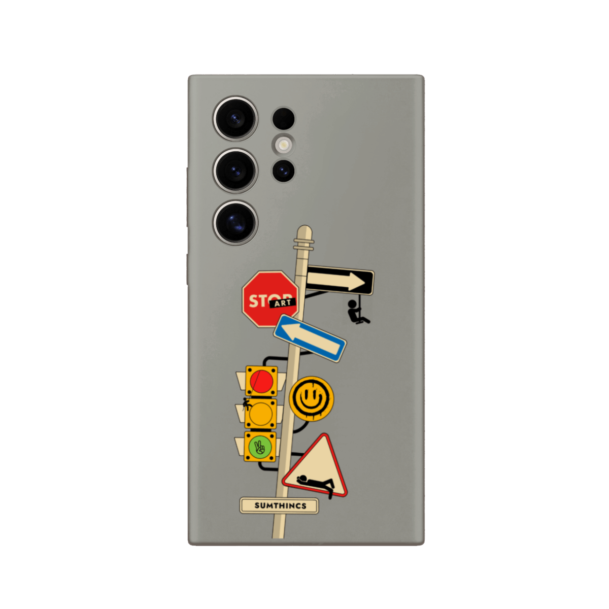 Samsung S22 Ultra Crossroad Premium Telefon Kılıfı Gri - SUMTHINCS