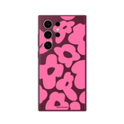 Samsung S22 Ultra Daisy Pop Premium Telefon Kılıfı Bordo - SUMTHINCS