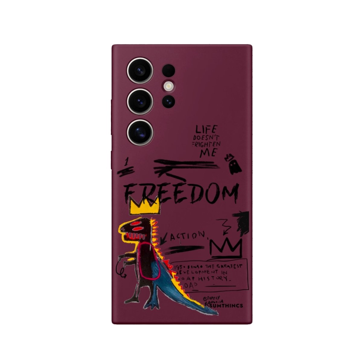 Samsung S22 Ultra Freedom Premium Telefon Kılıfı Bordo - SUMTHINCS