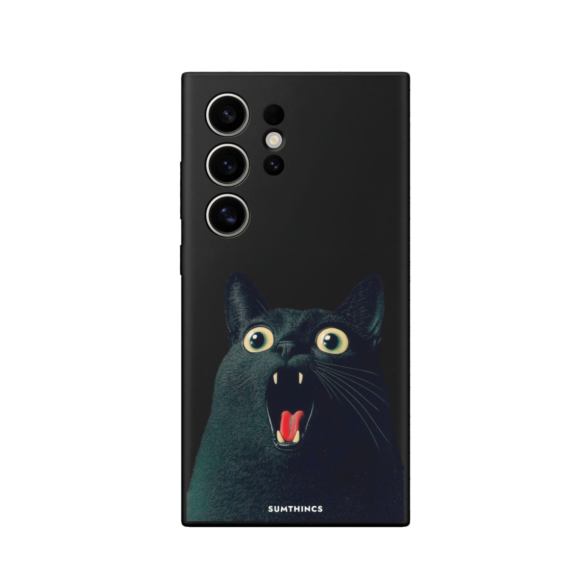 Samsung S22 Ultra Meoww Premium Telefon Kılıfı Siyah - SUMTHINCS