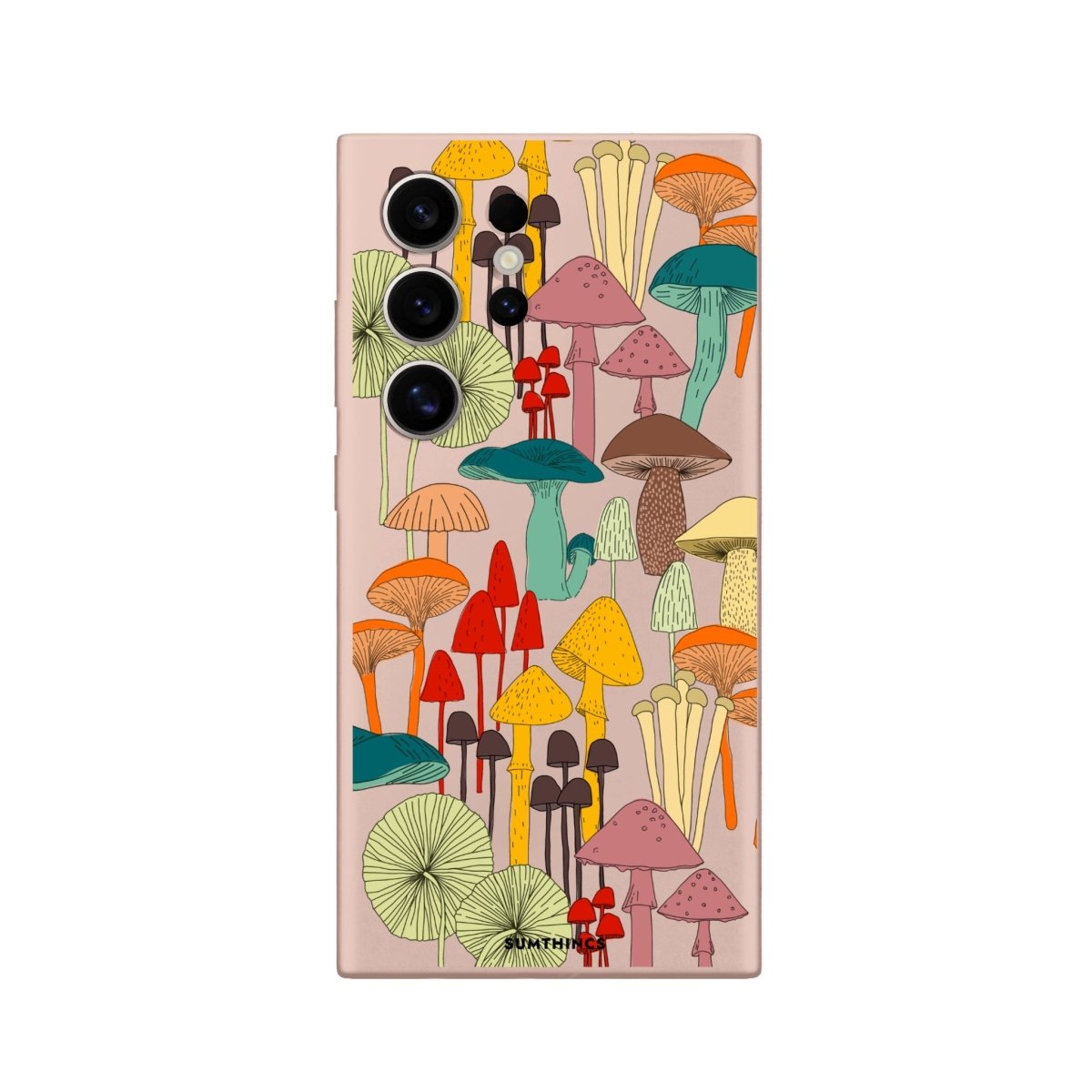 Samsung S22 Ultra Mushrooms Premium Telefon Kılıfı Bej - SUMTHINCS