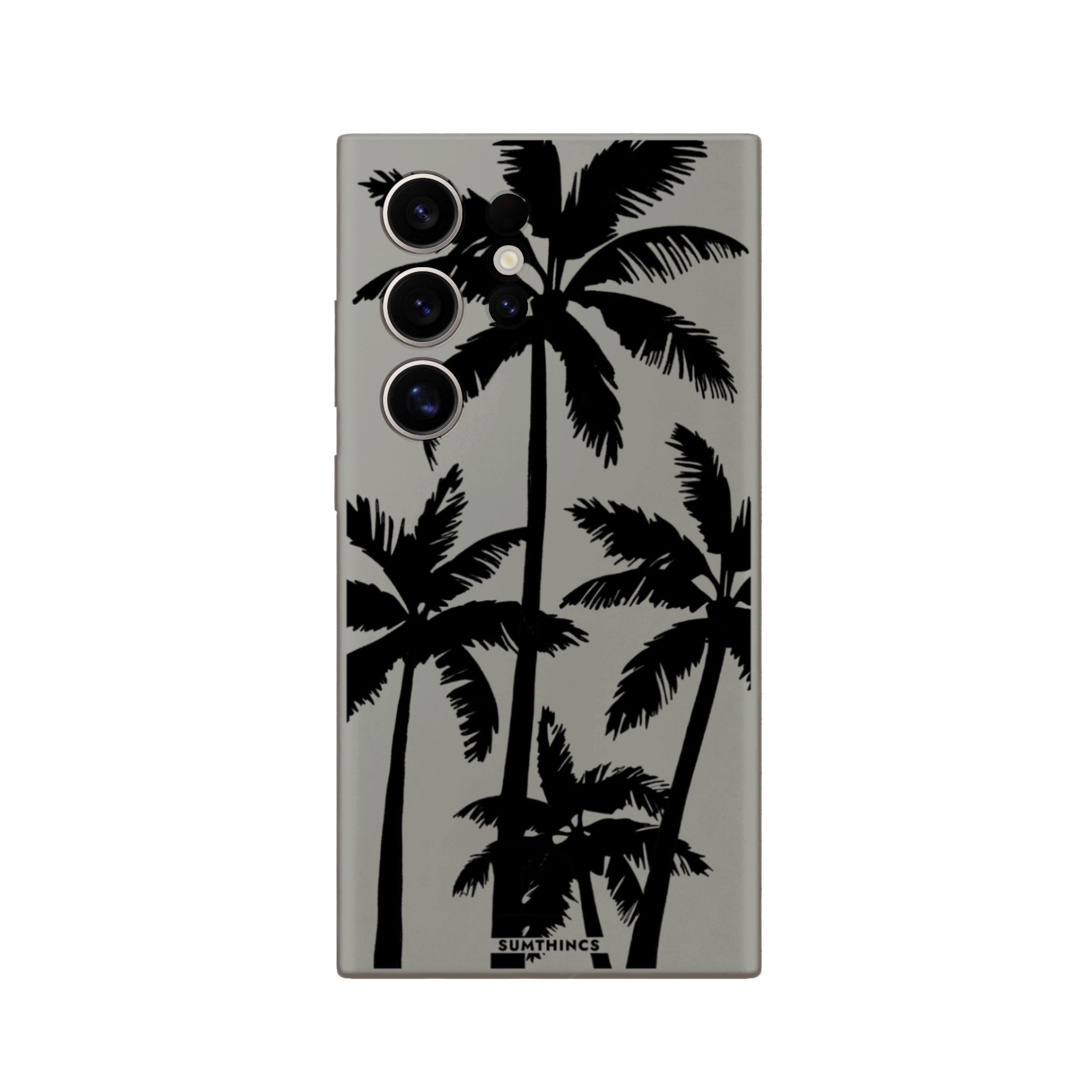 Samsung S22 Ultra Palm Trees Premium Telefon Kılıfı Gri - SUMTHINCS