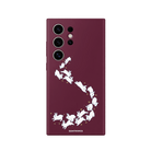 Samsung S22 Ultra Starry Bunnies Premium Telefon Kılıfı Bordo - SUMTHINCS