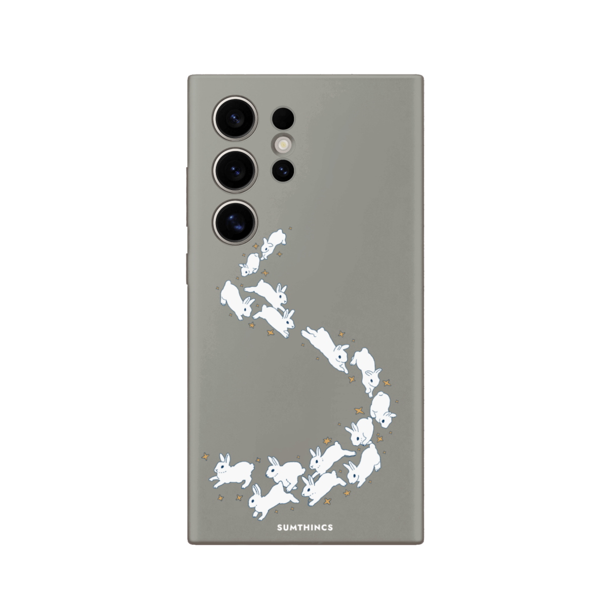 Samsung S22 Ultra Starry Bunnies Premium Telefon Kılıfı Gri - SUMTHINCS