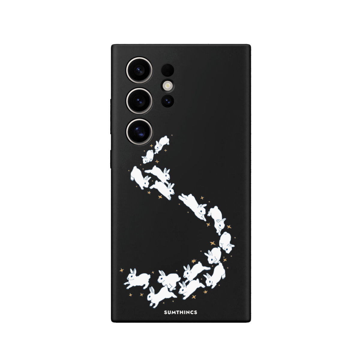 Samsung S22 Ultra Starry Bunnies Premium Telefon Kılıfı Siyah - SUMTHINCS