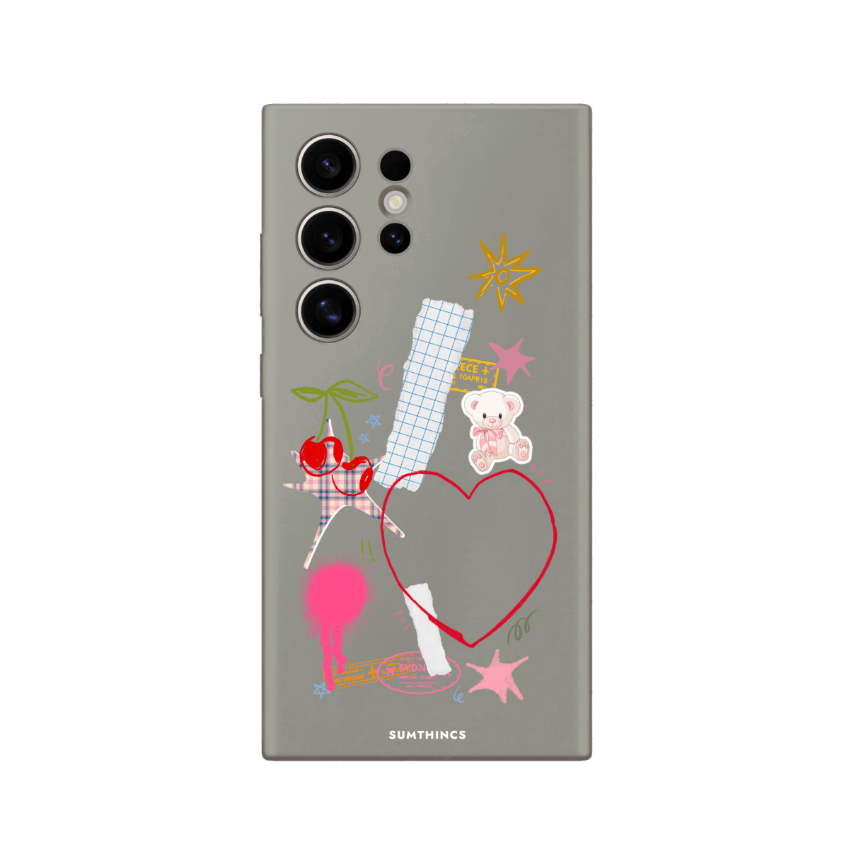 Samsung S22 Ultra Sweet Chaos Premium Telefon Kılıfı Gri - SUMTHINCS