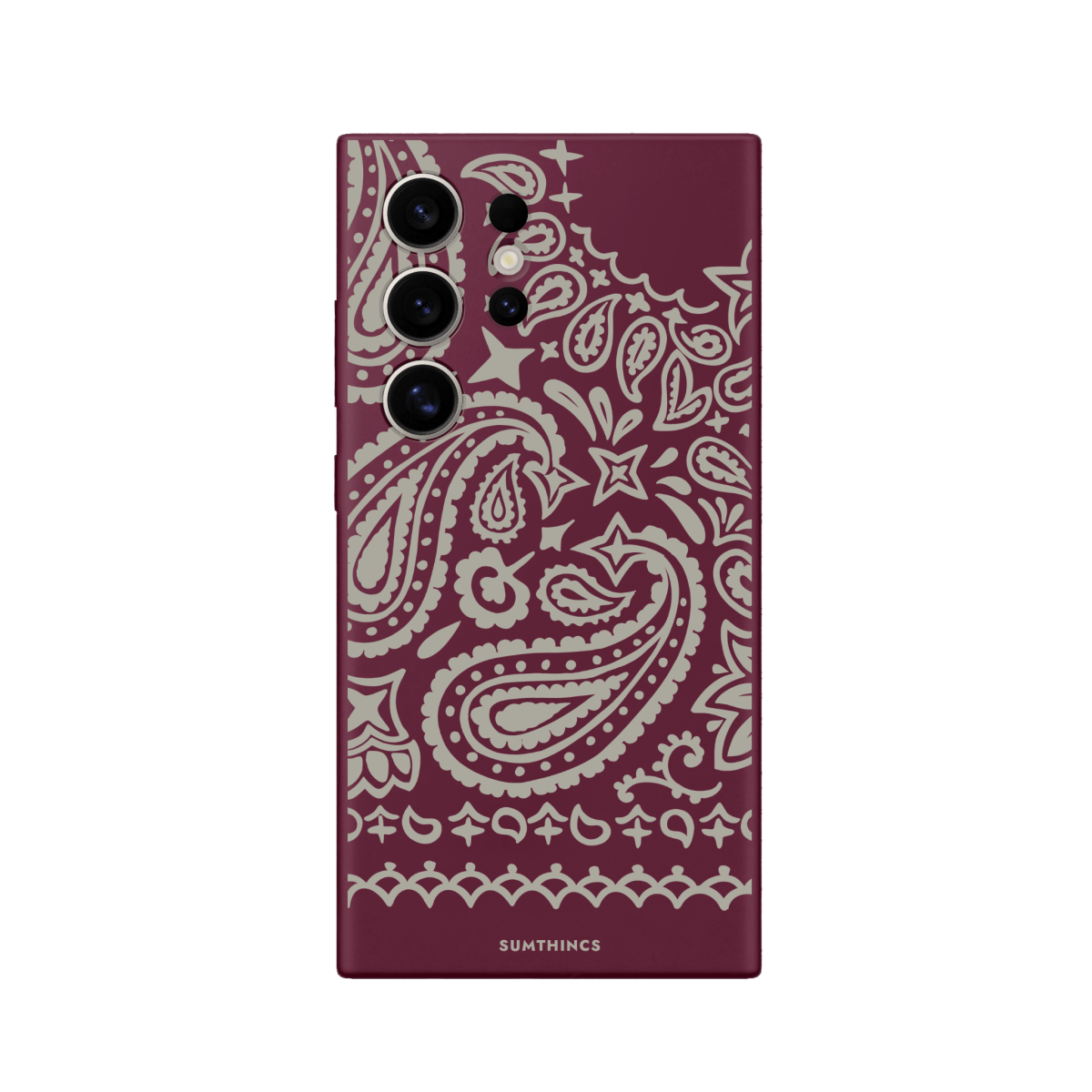 Samsung S22 Ultra Urban Bandana Premium Telefon Kılıfı Bordo - SUMTHINCS