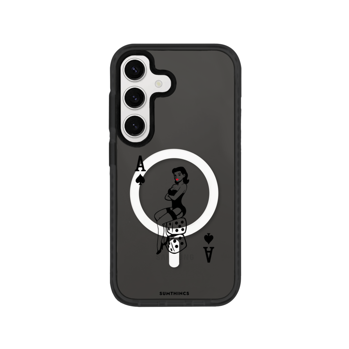 Samsung S23 FE Ace Queen Magsafe Procase Şeffaf Telefon Kılıfı Antrasit - SUMTHINCS