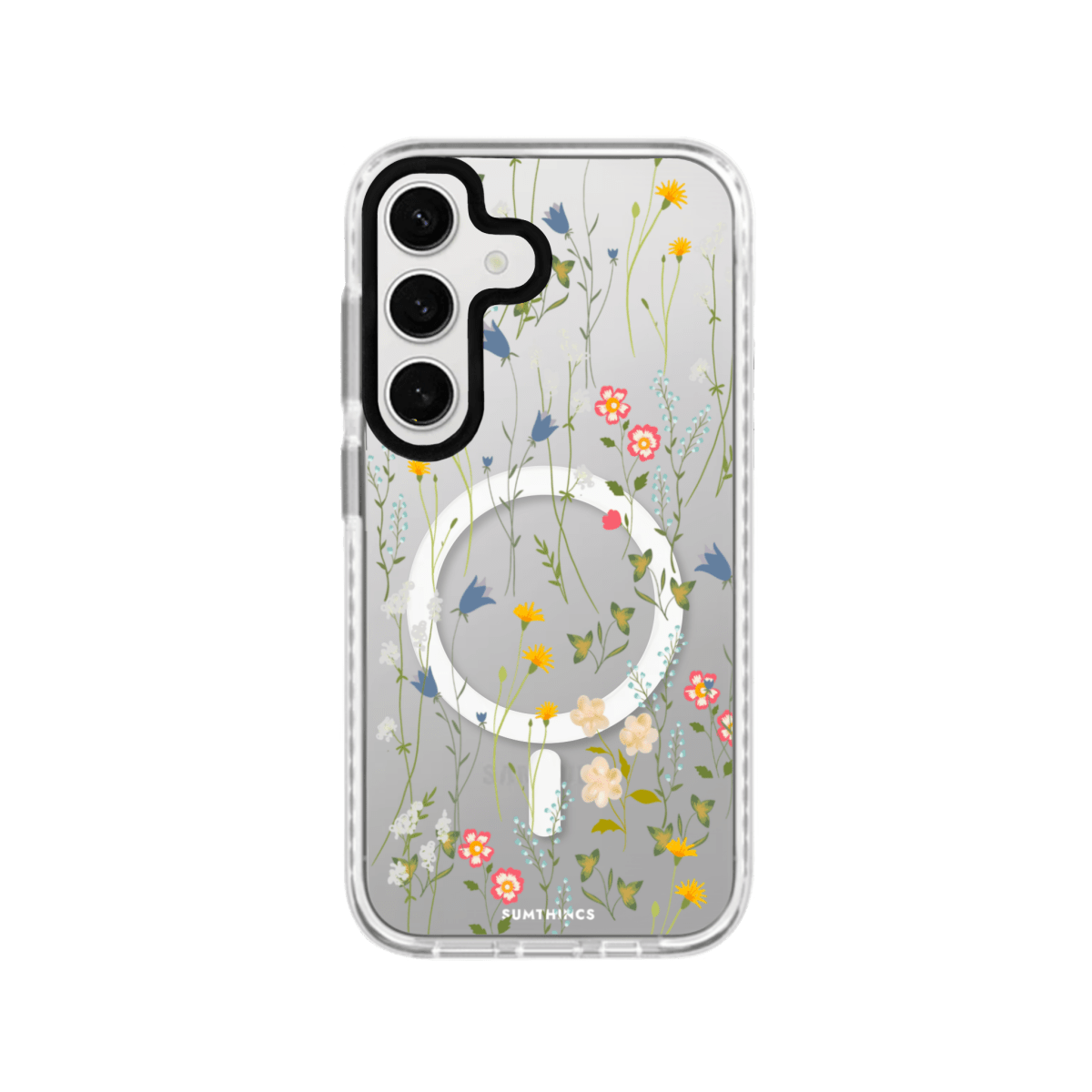 Samsung S23 FE Eternal Garden Magsafe Procase Şeffaf Telefon Kılıfı Beyaz Şeffaf - SUMTHINCS