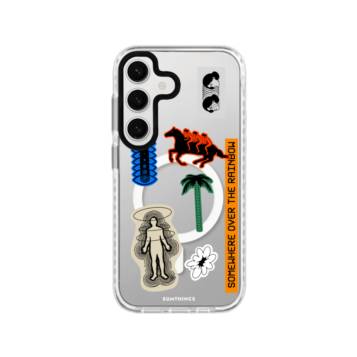 Samsung S23 FE Somewhere Magsafe Procase Şeffaf Telefon Kılıfı Beyaz Şeffaf - SUMTHINCS