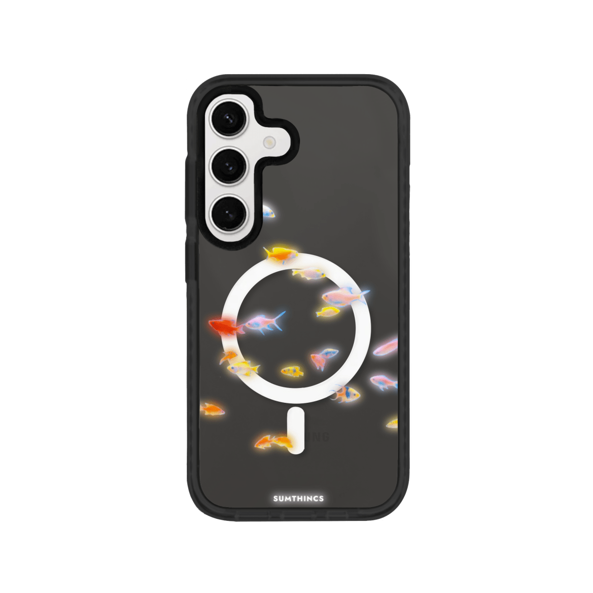 Samsung S23 Neon Fish Magsafe Procase Şeffaf Telefon Kılıfı Antrasit - SUMTHINCS