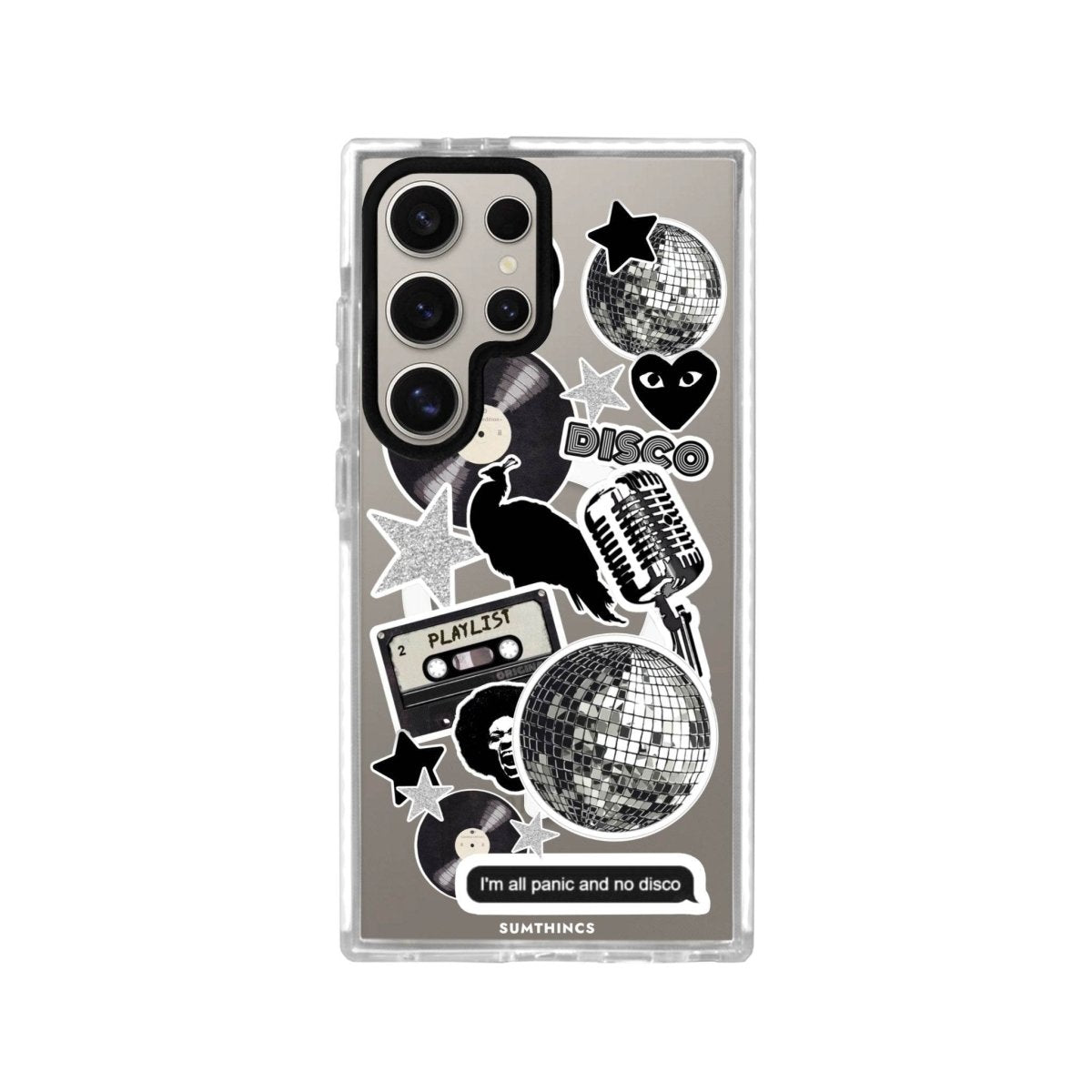 Samsung S23 Ultra Disco Stickers Magsafe Procase Şeffaf Telefon Kılıfı Beyaz Şeffaf - SUMTHINCS