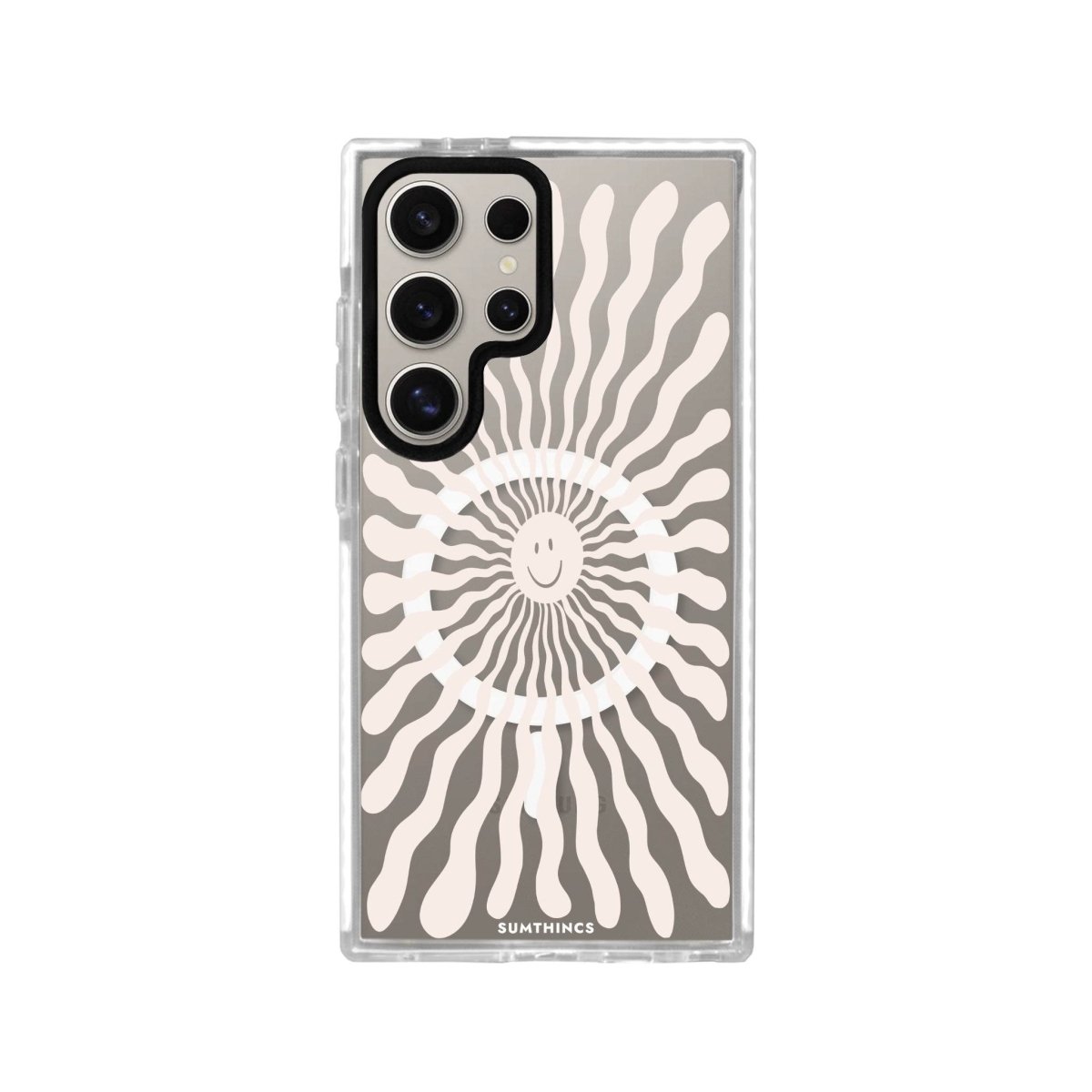Samsung S23 Ultra Happy Little Sun Magsafe Procase Şeffaf Telefon Kılıfı Beyaz Şeffaf - SUMTHINCS