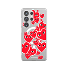 Samsung S23 Ultra Hearts Clear Magsafe Şeffaf Telefon Kılıfı - SUMTHINCS