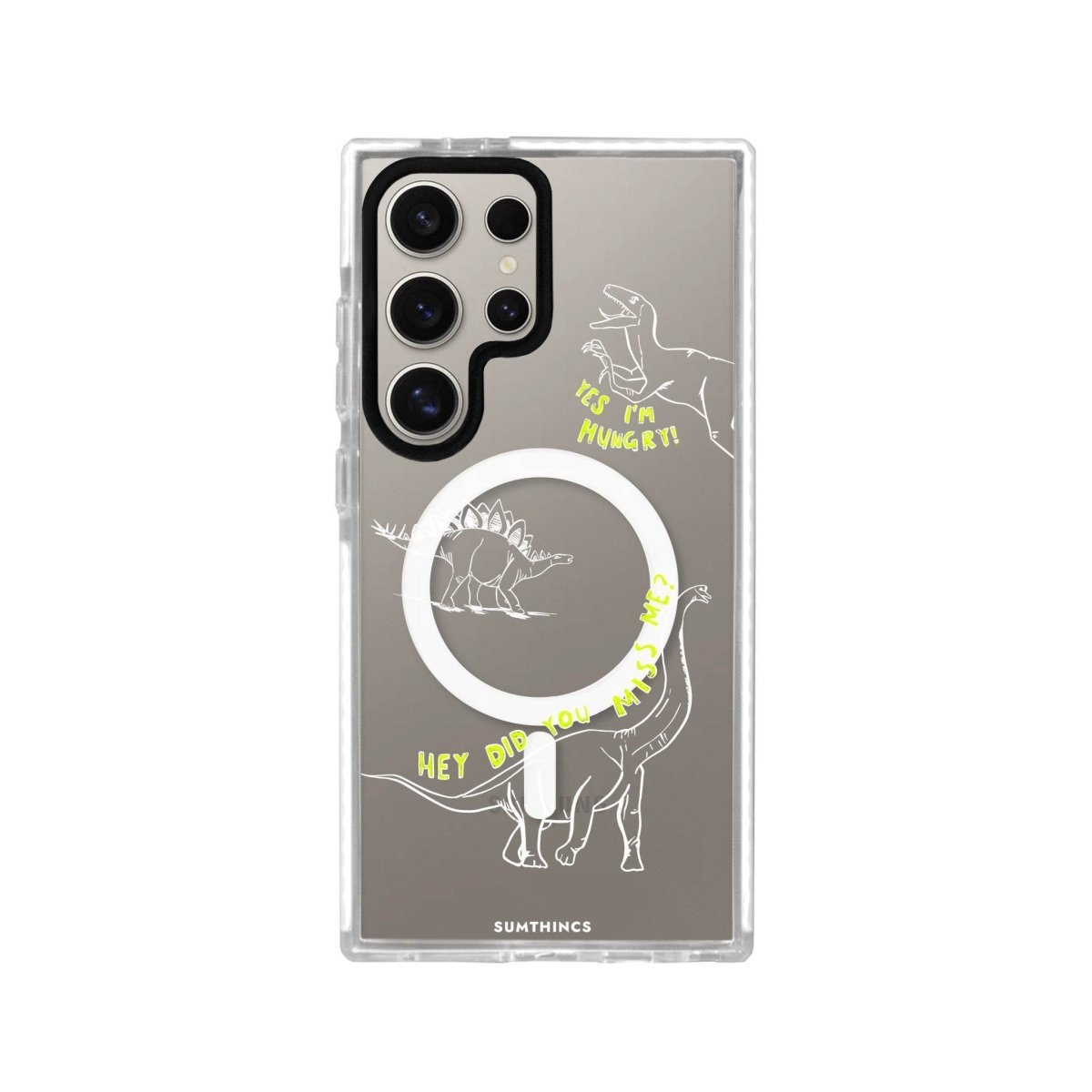 Samsung S23 Ultra Hey Did You Miss Me Magsafe Procase Şeffaf Telefon Kılıfı Beyaz Şeffaf - SUMTHINCS