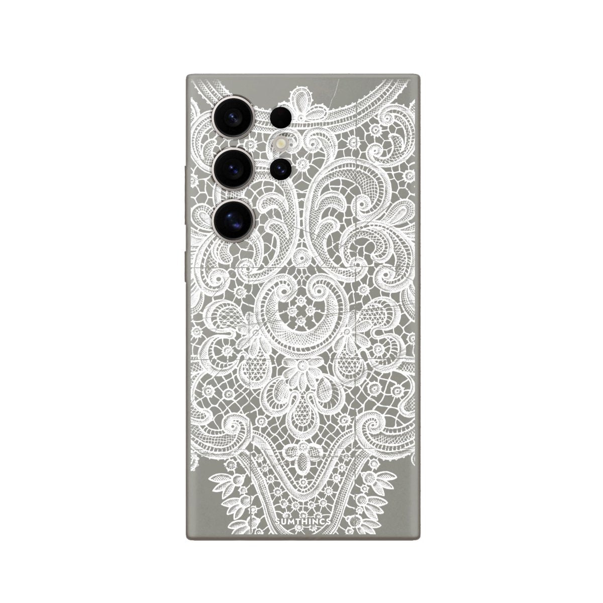 Samsung S23 Ultra Lacework Premium Telefon Kılıfı Gri - SUMTHINCS