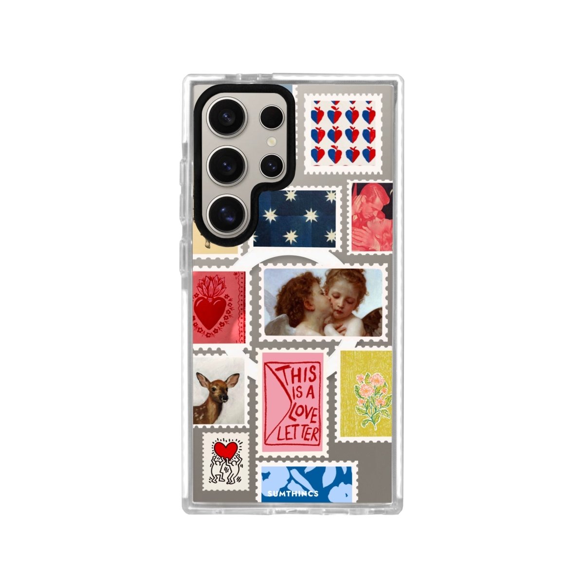 Samsung S23 Ultra Love Letter Magsafe Procase Şeffaf Telefon Kılıfı Beyaz Şeffaf - SUMTHINCS