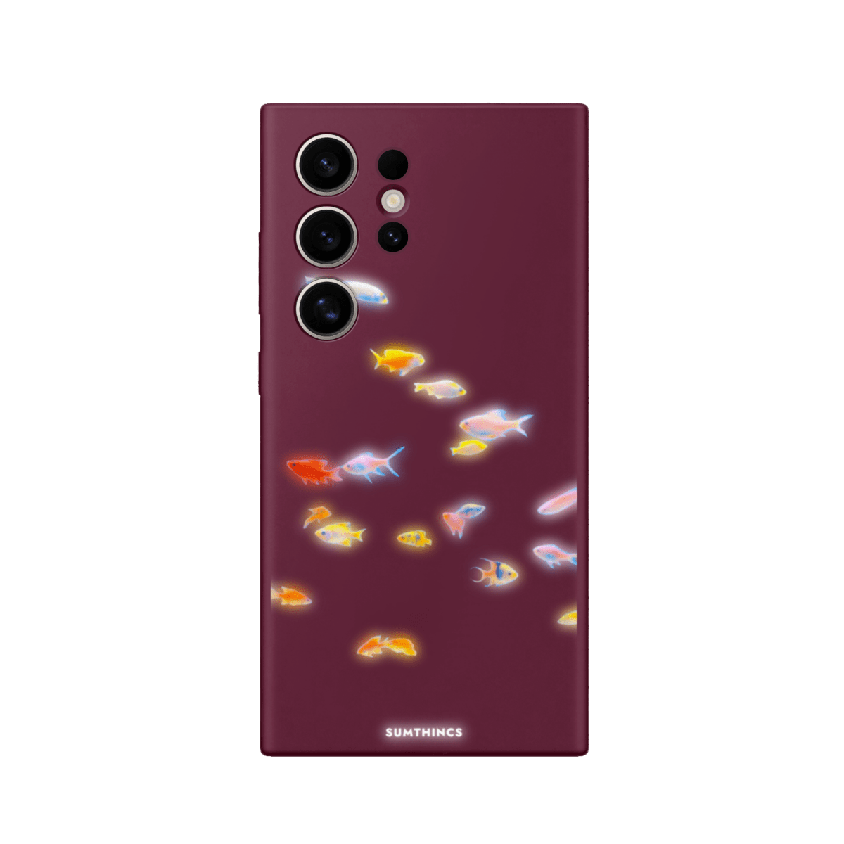 Samsung S23 Ultra Neon Fish Premium Telefon Kılıfı Bordo - SUMTHINCS