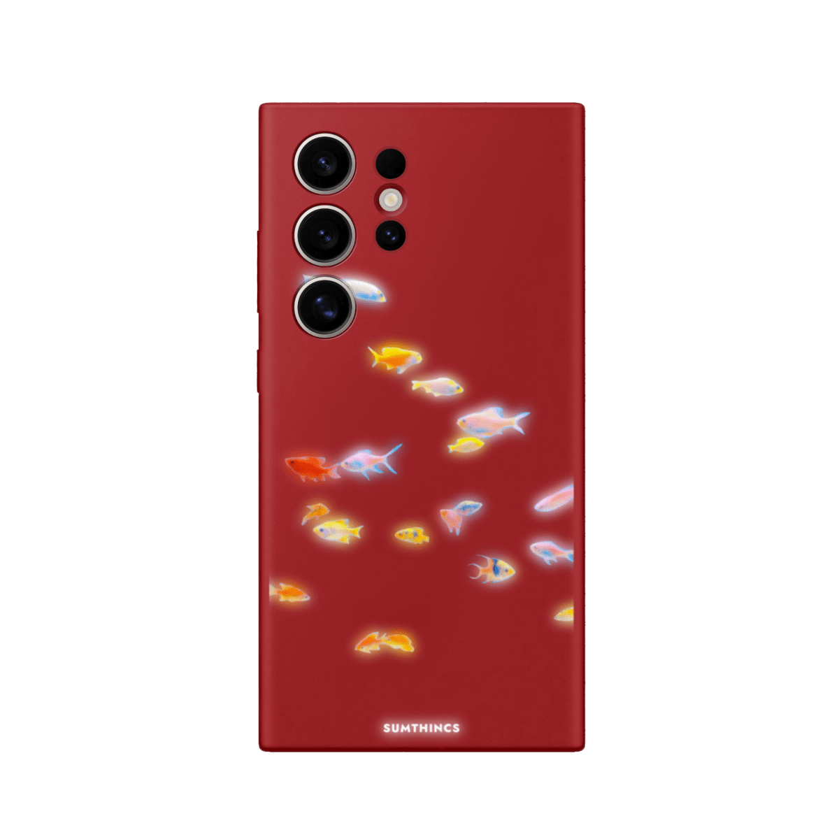Samsung S23 Ultra Neon Fish Premium Telefon Kılıfı Kırmızı - SUMTHINCS
