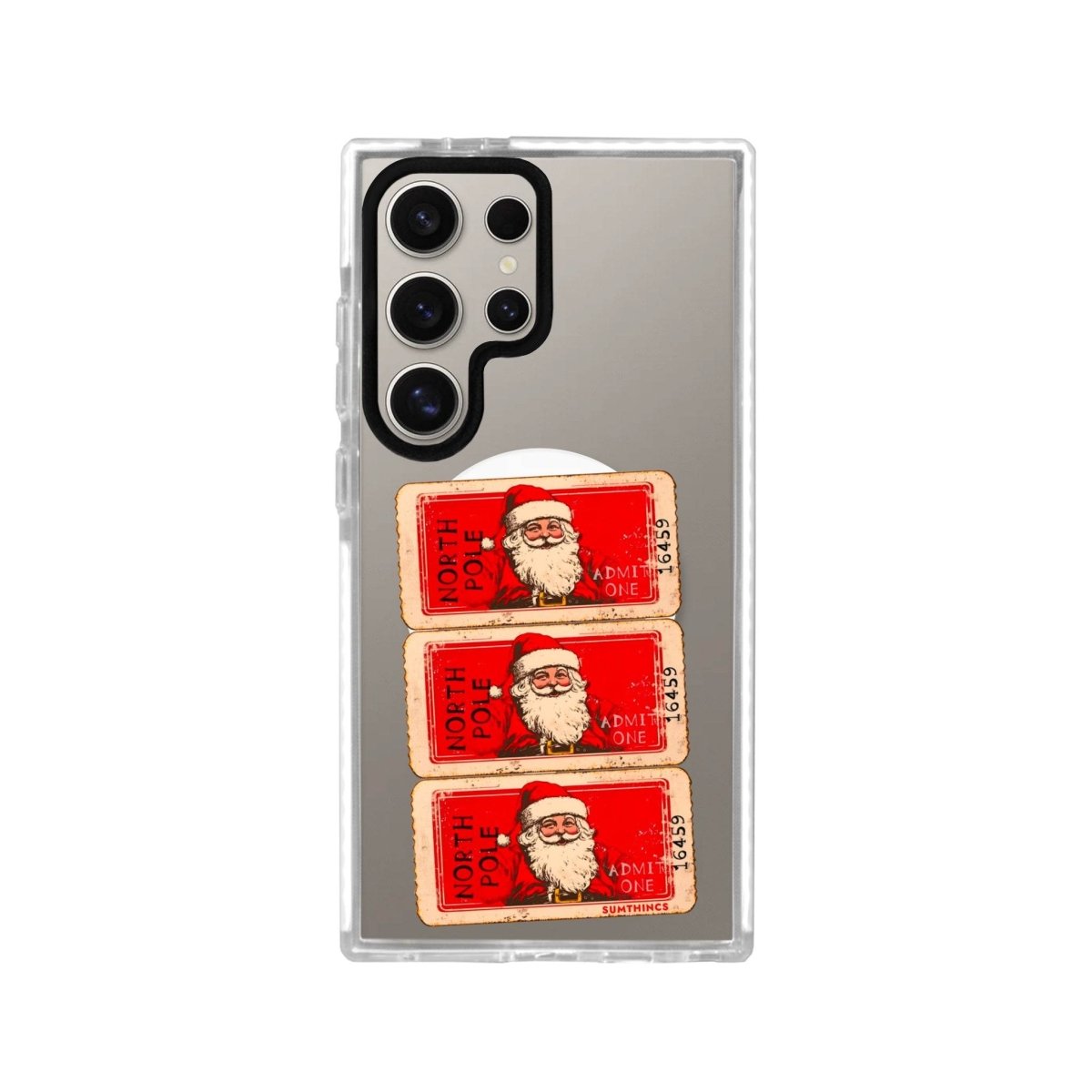 Samsung S23 Ultra Northpole Ticket Magsafe Procase Şeffaf Telefon Kılıfı Beyaz Şeffaf - SUMTHINCS